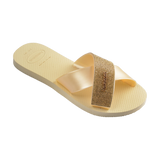 Havaianas Aqua Glow Sandals Buttercream Flip Flops Side View