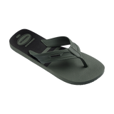 Havaianas City Basic Flip Flops Green Olive/Green Olive/Black Flip Flops Side View