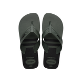 Havaianas City Basic Flip Flops Green Olive/Green Olive/Black Flip Flops Front View