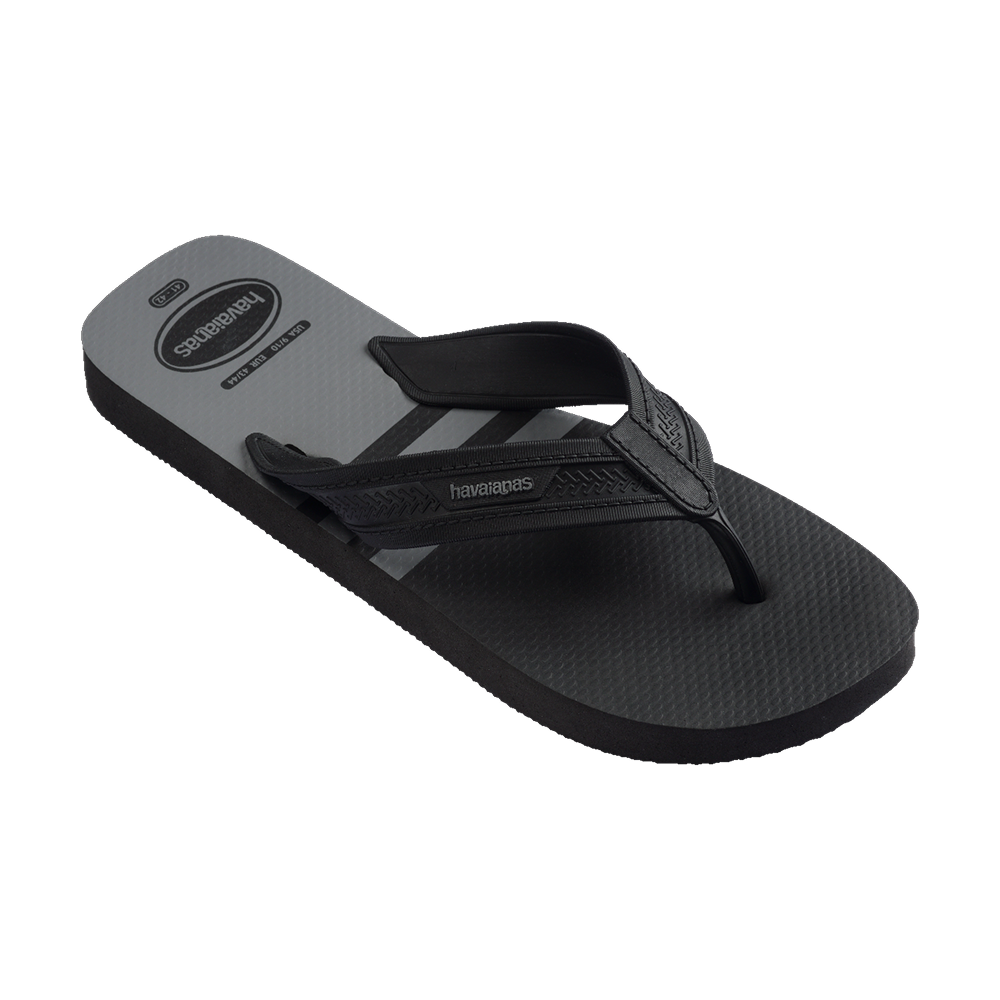 Havaianas City Basic Flip Flops Black/Black/Steel Grey Flip Flops Side View