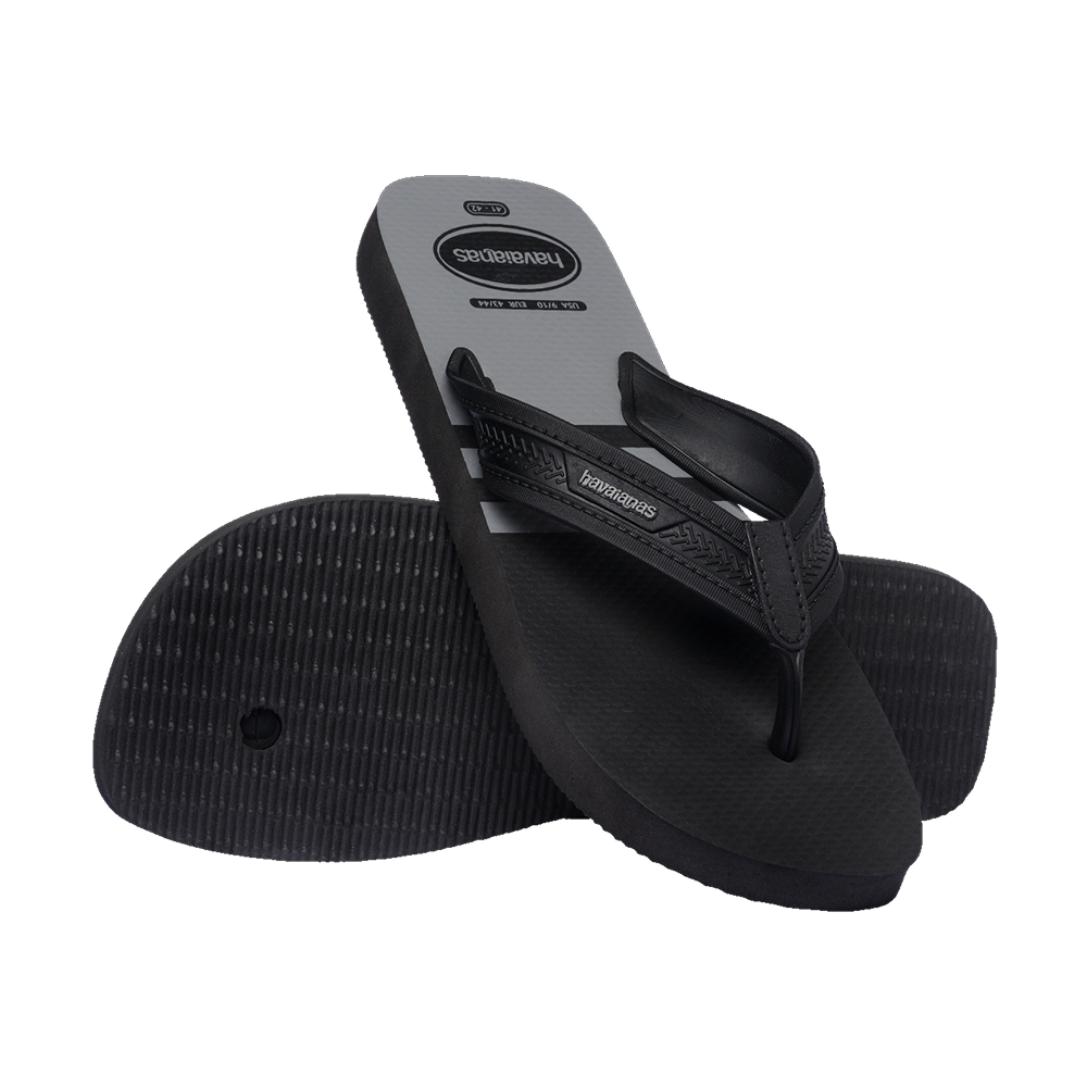 Havaianas City Basic Flip Flops Black/Black/Steel Grey Flip Flops Pair Shot