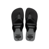 Havaianas City Basic Flip Flops Black/Black/Steel Grey Flip Flops Front View