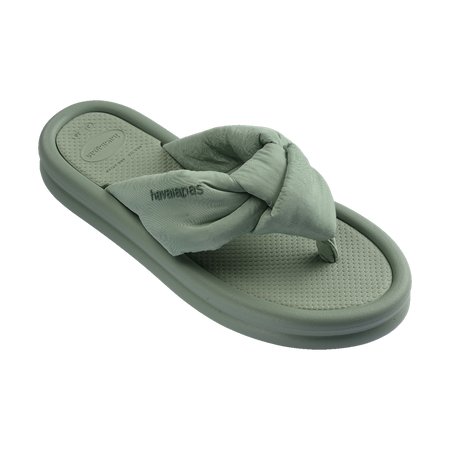 Havaianas Over Puffed Smoke Green Flip Flops Side View