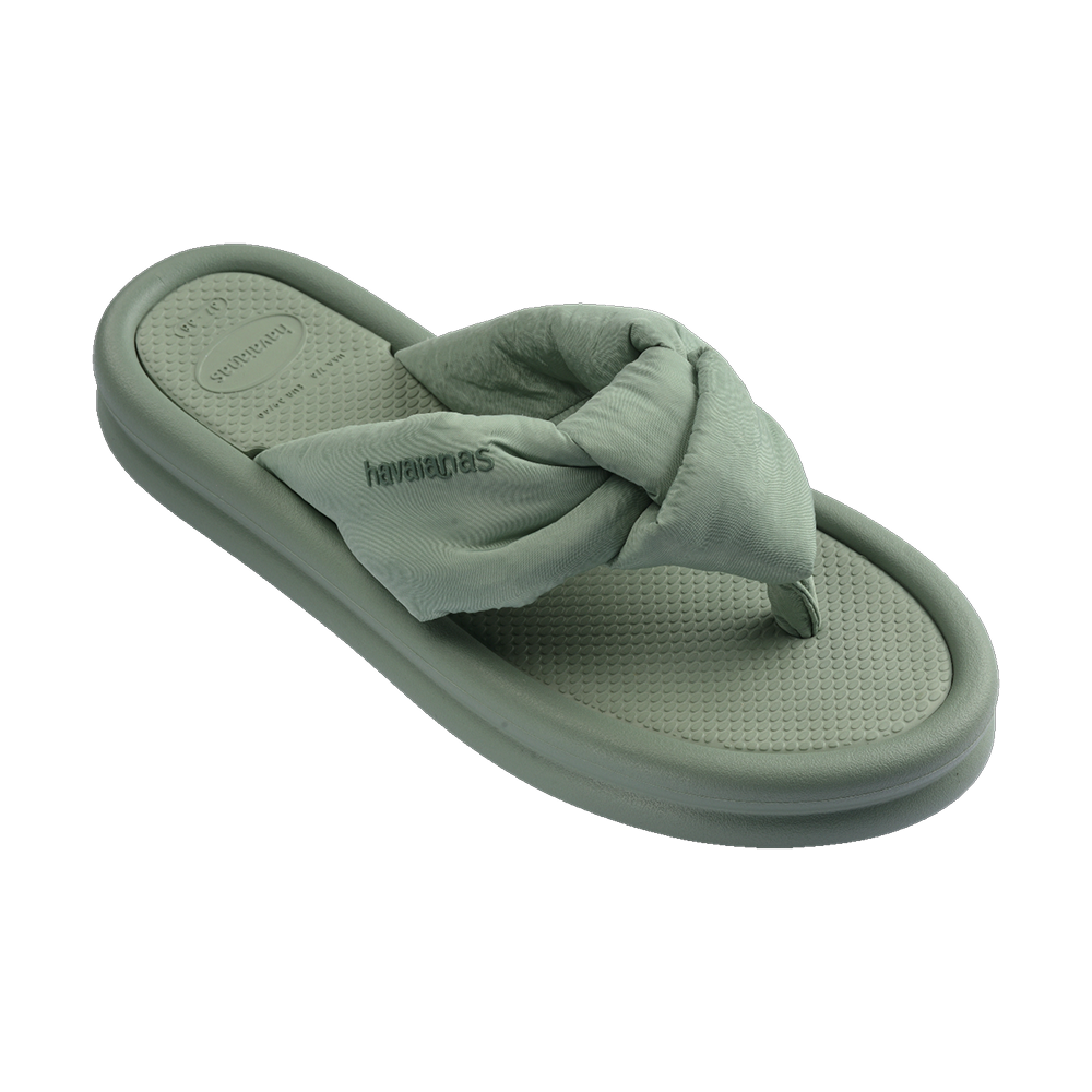 Havaianas Over Puffed Smoke Green Flip Flops Side View