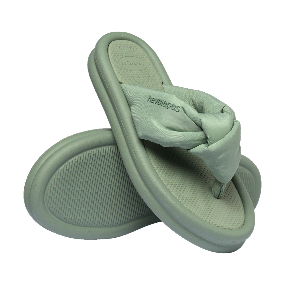 Havaianas Over Puffed Smoke Green Flip Flops Pair Shot