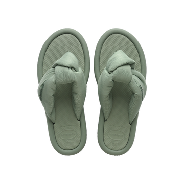 Havaianas Over Puffed Smoke Green Flip Flops Front View