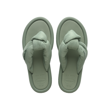 Havaianas Over Puffed Smoke Green Flip Flops Front View