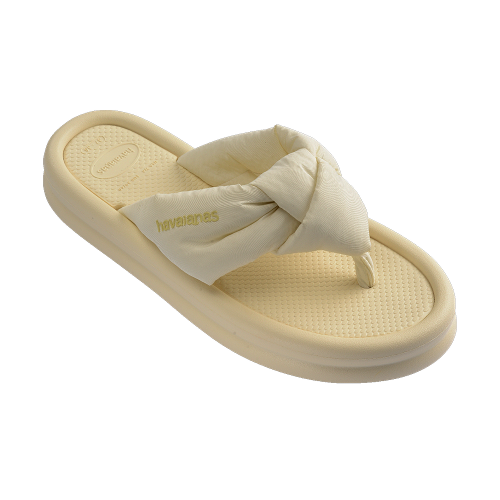 Havaianas Over Puffed Buttercream Flip Flops Side View