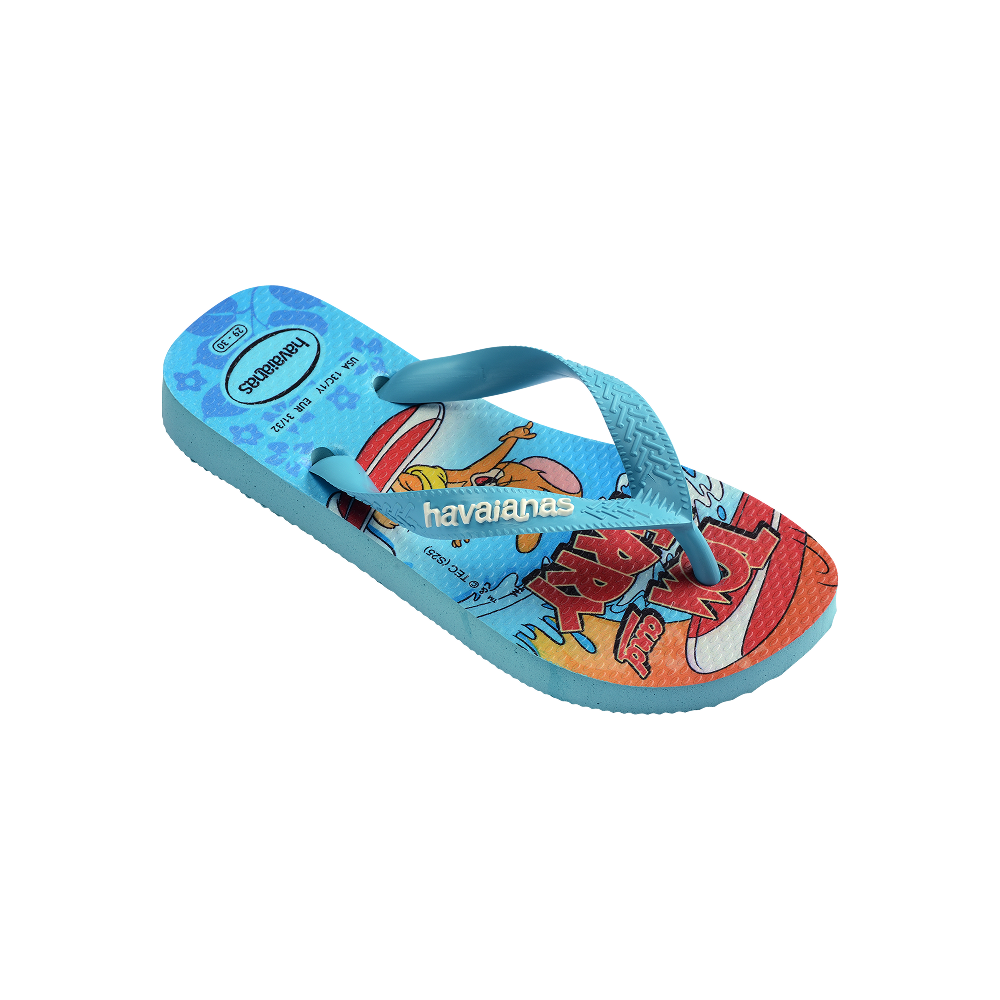Havaianas Kids Top Warner Blue Flip Flops Side View