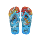 Havaianas Kids Top Warner Blue Flip Flops Front View