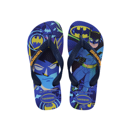 Havaianas Kids Top Warner Navy Blue Flip Flops Front View