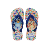 Havaianas Kids Bluey Flip Flop White/ Navy Blue Flip Flops Front View