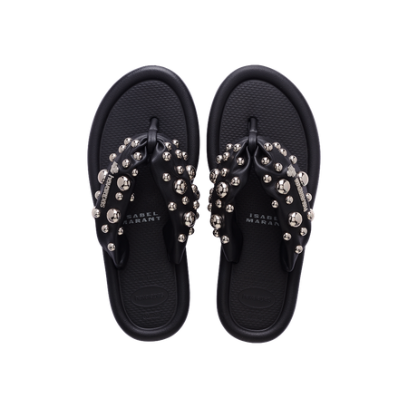 havaianas ISABEL MARANT Maxi Puffed Studs Black Flip Flops