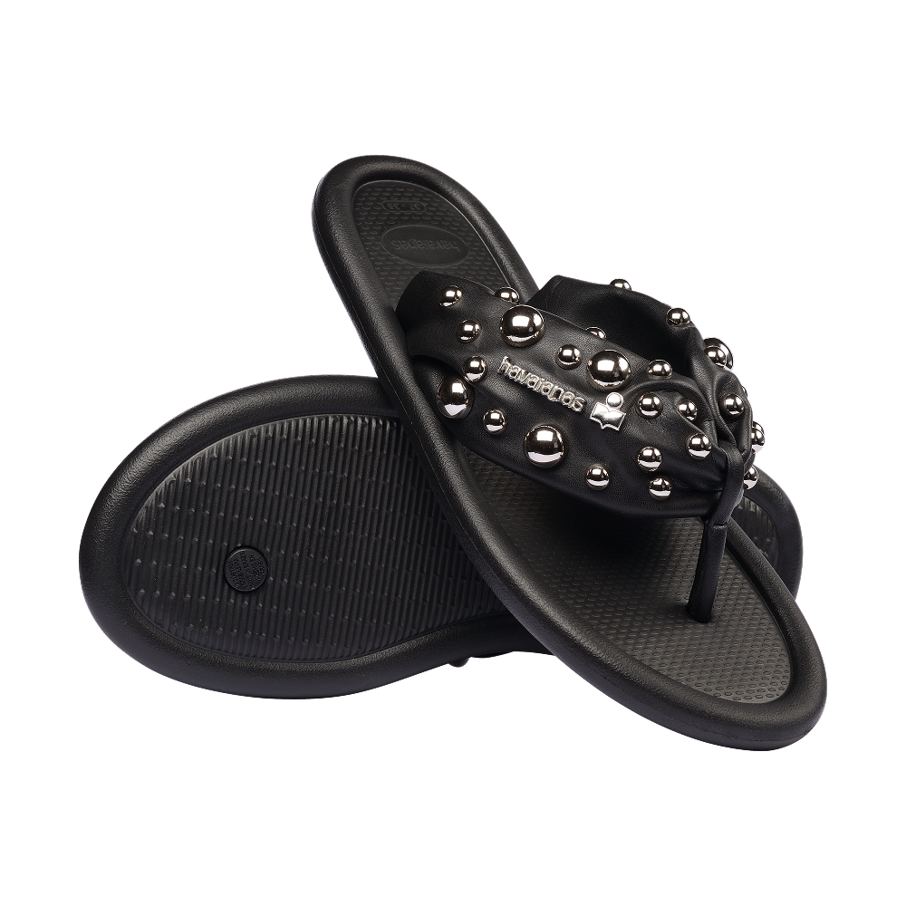 havaianas ISABEL MARANT Maxi Puffed Studs Black Flip Flops