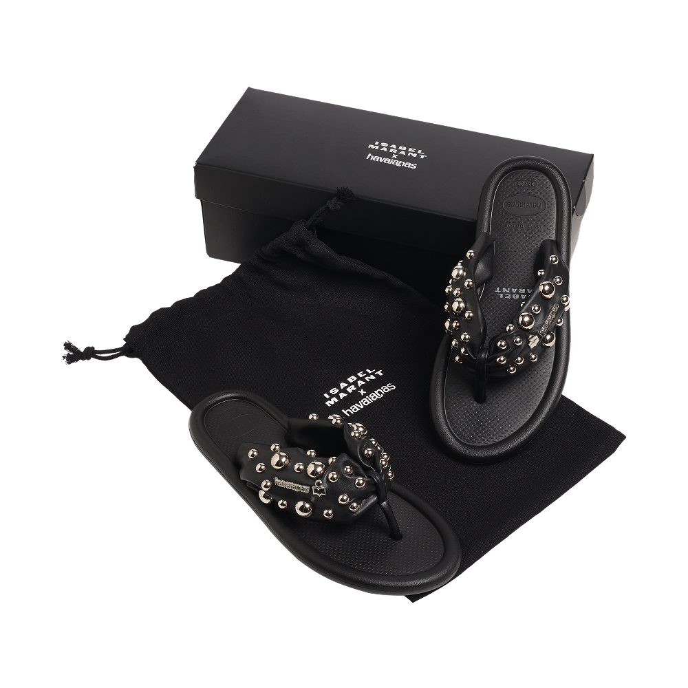 havaianas ISABEL MARANT Maxi Puffed Studs Black Flip Flops