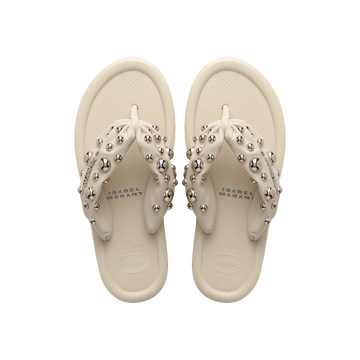 havaianas ISABEL MARANT Maxi Puffed Studs Beige Flip Flops