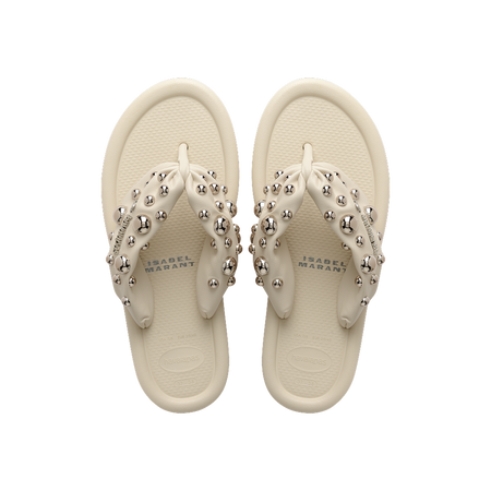 havaianas ISABEL MARANT Maxi Puffed Studs Beige Flip Flops