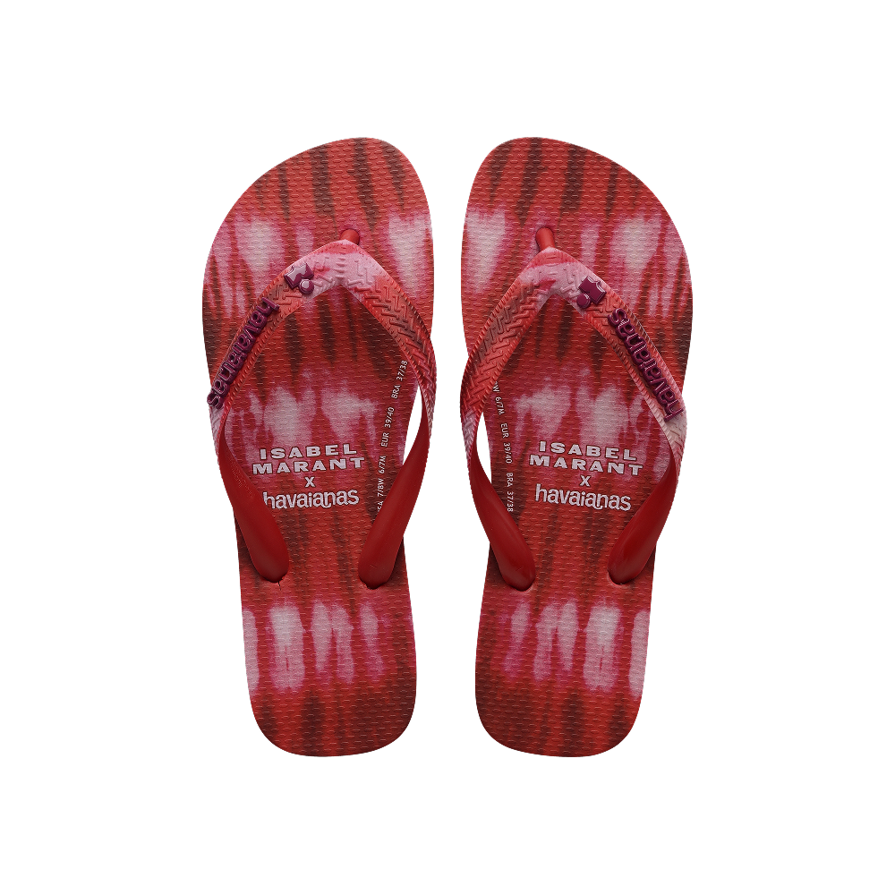 havaianas ISABEL MARANT Top Ikat Hibiscus Red Flip Flops
