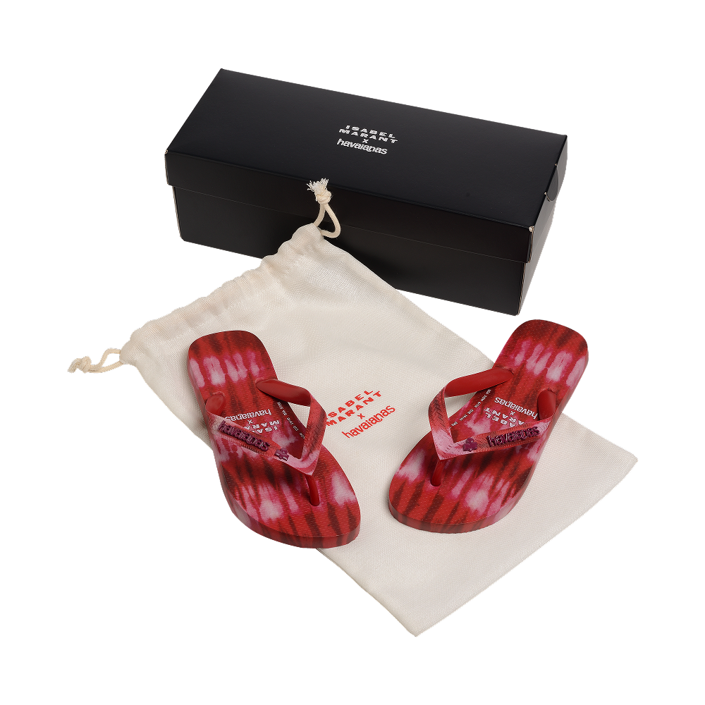 havaianas ISABEL MARANT Top Ikat Hibiscus Red Flip Flops